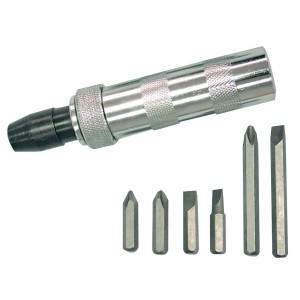 MEGA 10007 Wkrętak udarowy z 6 końcówkami wkrętakowymi SL PH