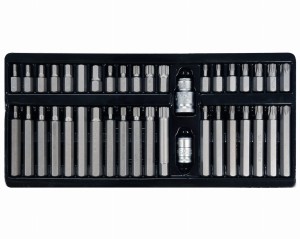 YATO YT-0400 Klucze trzpieniowe / bity typu TORX, HEX, SPLINE, zestaw 40 szt.