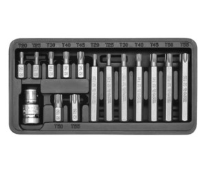 YATO YT-0411 Klucze trzpieniowe / bity typu TORX, zestaw 15 szt.