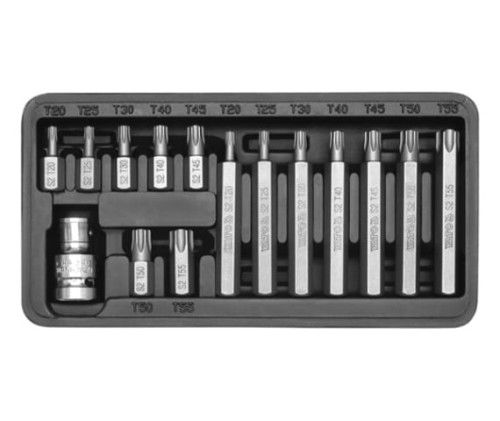 YATO YT-0411 Klucze trzpieniowe / bity typu TORX, zestaw 15 szt.