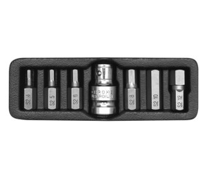 YATO YT-0412 Klucze trzpieniowe / bity krótkie typu HEX, zestaw 7 szt.