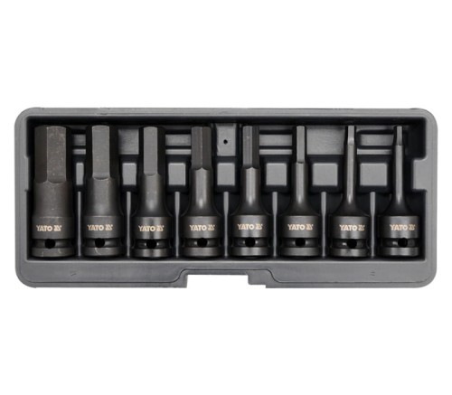 YATO YT-1066 Klucze trzpieniowe udarowe HEX 1/2'' 5 - 19 mm, zestaw 8 szt.