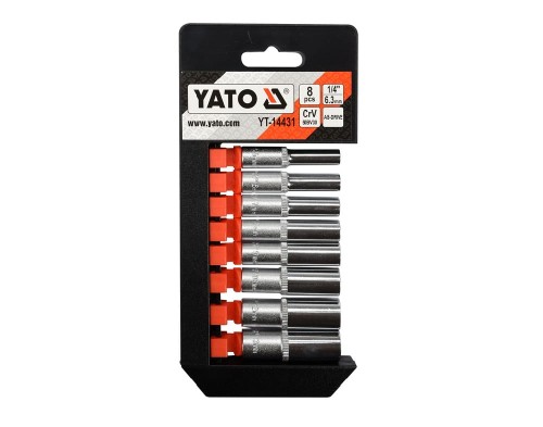YATO YT-14431 Klucze nasadowe długie 1/4" 5.5 - 13 mm, 8 szt.