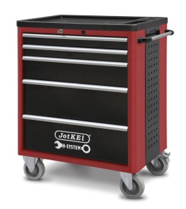 JOTKEL 21603 Wózek warsztatowy narzędziowy z 5 szufladami, wersja HWW05, 770 x 500 x 960 mm