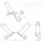 JOTKEL 80211 Uchwyt do flag - podwójny nierdzewny