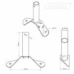 JOTKEL 80210 Uchwyt do flag - pojedynczy nierdzewny