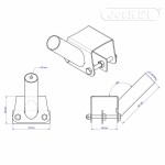 JOTKEL 80213 Uchwyt do flag - balkonowy nierdzewny