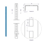 JOTKEL 23602 Listwa do mocowania tablic perforowanych L=1500 mm