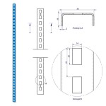 JOTKEL 23601 Listwa do mocowania tablic perforowanych L=2000 mm