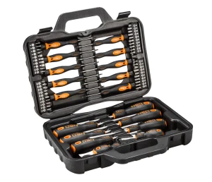 Zestaw wkrętaków i końcówek wkrętakowych 58 szt., walizka, NEO TOOLS 04-211