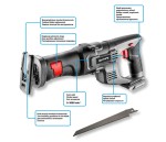 GRAPHITE 58G017 Pilarka szablasta akumulatorowa ENERGY+ 18V Li-Ion bez akumulatora