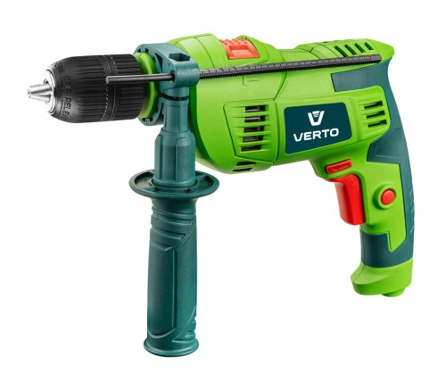 VERTO 50G528 Wiertarka udarowa 850 W uchwyt samozaciskowy 13 mm walizka + akcesoria