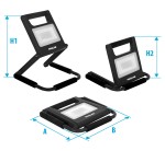 PROLINE 66187 Przenośna lampa akumulatorowa LED, 20W, 5200 mAh, 1200 lm