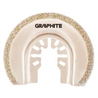 GRAPHITE 56H063 Tarcza półokrągła HCS do ceramiki, 65 mm, galwaniczne pokrycie nasypem diamentowym