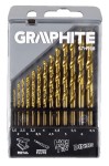 GRAPHITE 57H198 Wiertła do metalu HSS-TiN 1.5-6.5 mm, zestaw 13 szt.