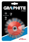 GRAPHITE 57H591 Szczotka druciana tarczowa odgięta 115 mm x M14, INOX