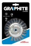 GRAPHITE 57H598 Szczotka druciana tarczowa 125 mm x M14, INOX
