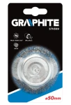 GRAPHITE 57H599 Szczotka druciana doczołowa z trzpieniem 50 mm, INOX