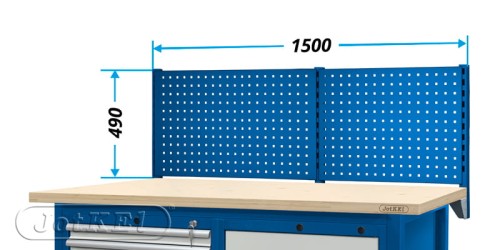 JOTKEL 21304 Nadbudowa z tablicami narzędziowymi do stołu warsztatowego o szer. 1500 mm