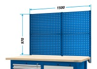 JOTKEL 21305 Nadbudowa z tablicami narzędziowymi do stołu warsztatowego o szer. 1500 mm