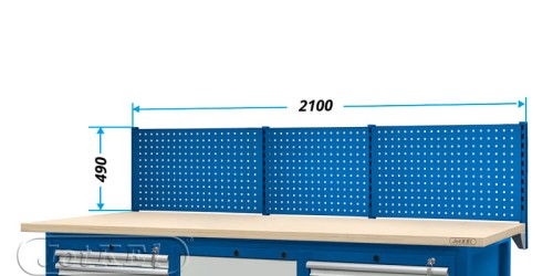 JOTKEL 21307 Nadbudowa z tablicami narzędziowymi do stołu warsztatowego o szer. 2100 mm