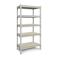 JOTKEL 23837 Regał metalowy wtykowy 5 - półkowy malowany 1200 x 600 x 2005 mm