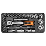NEO TOOLS 84-238 Wkład do szuflad - klucze nasadowe 1/2" zestaw 27 szt.