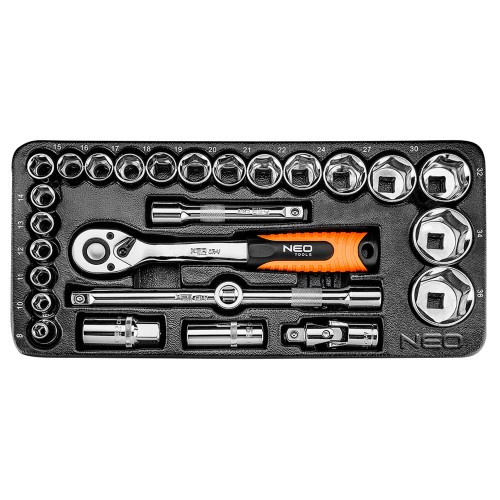 NEO TOOLS 84-238 Wkład do szuflad - klucze nasadowe 1/2" zestaw 27 szt.