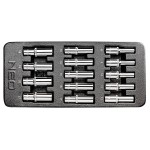 NEO TOOLS 84-243 Wkład do szuflad - nasadki długie 1/2" 8-21 mm zestaw 14 szt.