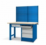 JOTKEL Stół warsztatowy z nadbudową : stół 22406 + nadbudowa stołu 21305