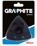 GRAPHITE 56H013 Stopa szlifierska z rzepem 83 x 83 x 83 mm, szybkozłączna