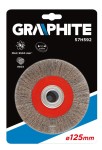 GRAPHITE 57H592 Szczotka druciana tarczowa 125 x 20 mm, INOX