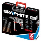 GRAPHITE 58G736 Wiertarka udarowa 650W, uchwyt samozaciskowy 13 mm, walizka + 10 wierteł