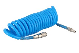 AIRPRESS 4304208 Wąż spiralny PU 12 mm x 8 mm, 5 m uzbrojony