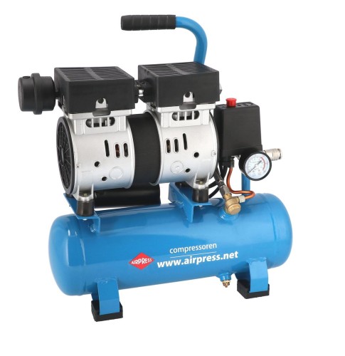 AIRPRESS Kompresor bezolejowy L 6-105 SILENT 8 bar 0.6 KM 84 l/min 6 l