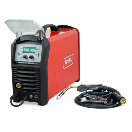 IDEAL EXPERT MIG 250 4x4 PFC SYNERGIC Inwertorowy półautomat spawalniczy MIG / TIG / MMA, 250 A