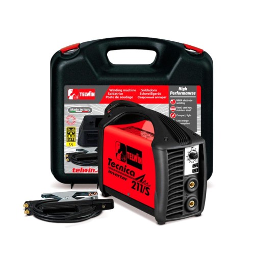 TELWIN TECNICA 211/S +ACX Spawarka inwertorowa MMA, 180 A w walizce