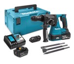 MAKITA DHR243RTJ Młotowiertarka akumulatorowa SDS-Plus 2J + 2 x bateria 5 Ah + ładowarka + dłuta