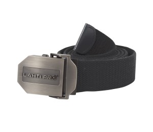 LAHTI PRO L9020100 Pasek parciany do spodni z metalową klamrą czarny