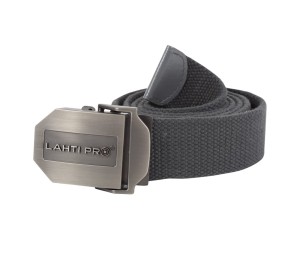 LAHTI PRO L9020200 Pasek parciany do spodni z metalową klamrą szary