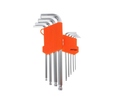 Kraft&Dele KD10296 Klucze imbusowe HEX kulkowe 1.5 - 10 mm zestaw
