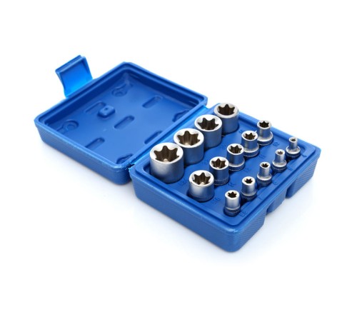 Kraft&Dele KD10335 Nasadki TORX E4 - E24 zestaw 14 szt