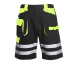 LAHTI PRO L40705 Spodnie robocze krótkie odblaskowe czarno-żółte