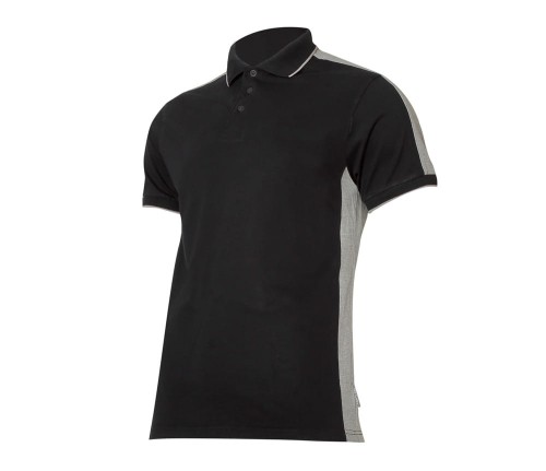 LAHTI PRO L40318 Koszulka POLO bawełniana czarno-szara 190g/m2