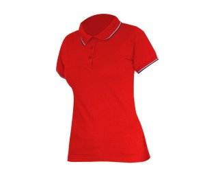 LAHTI PRO L40314 Koszulka damska POLO bawełniana czerwona 190g/m2