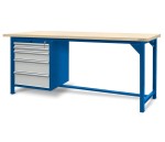 JOTKEL 22104 Stół warsztatowy z szufladami - wersja HSS04 2100 x 740 x 900 mm