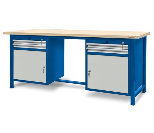 JOTKEL 22106 Stół warsztatowy z szufladami i drzwiczkami - wersja HSS04 2100 x 740 x 900 mm