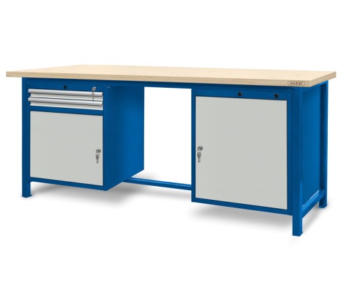 JOTKEL 22107 Stół warsztatowy z szufladami i drzwiczkami - wersja HSS04 2100 x 740 x 900 mm