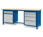 JOTKEL 22109 Stół warsztatowy z szufladami i drzwiczkami - wersja HSS04 2100 x 740 x 900 mm