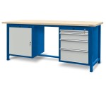 JOTKEL 22112 Stół warsztatowy z szufladami i drzwiczkami - wersja HSS04 2100 x 740 x 900 mm